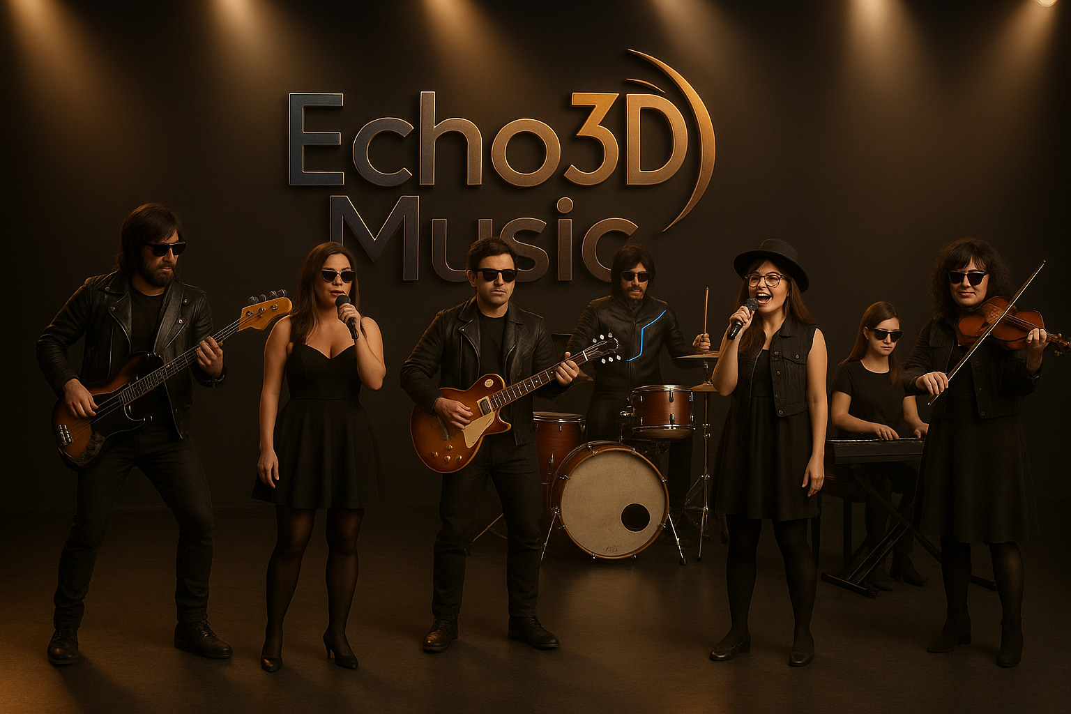 Banda Echo3DMusic no palco